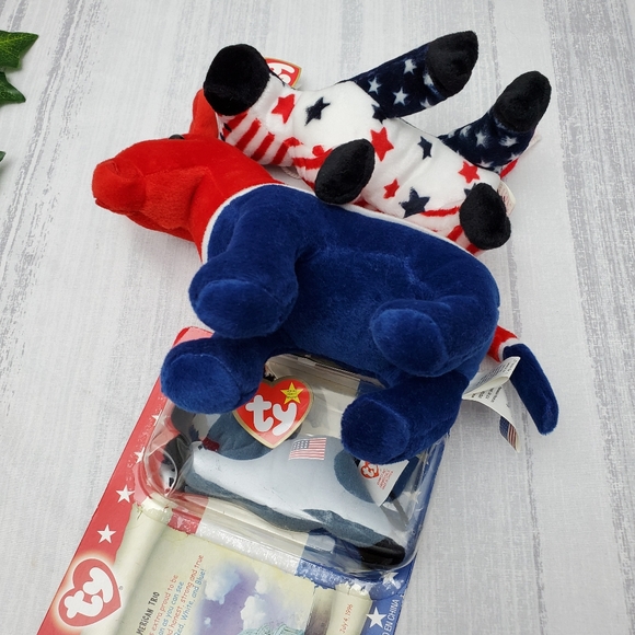 Patriotic Bundle of 3 Plush Donkeys - Picture 10 of 10
